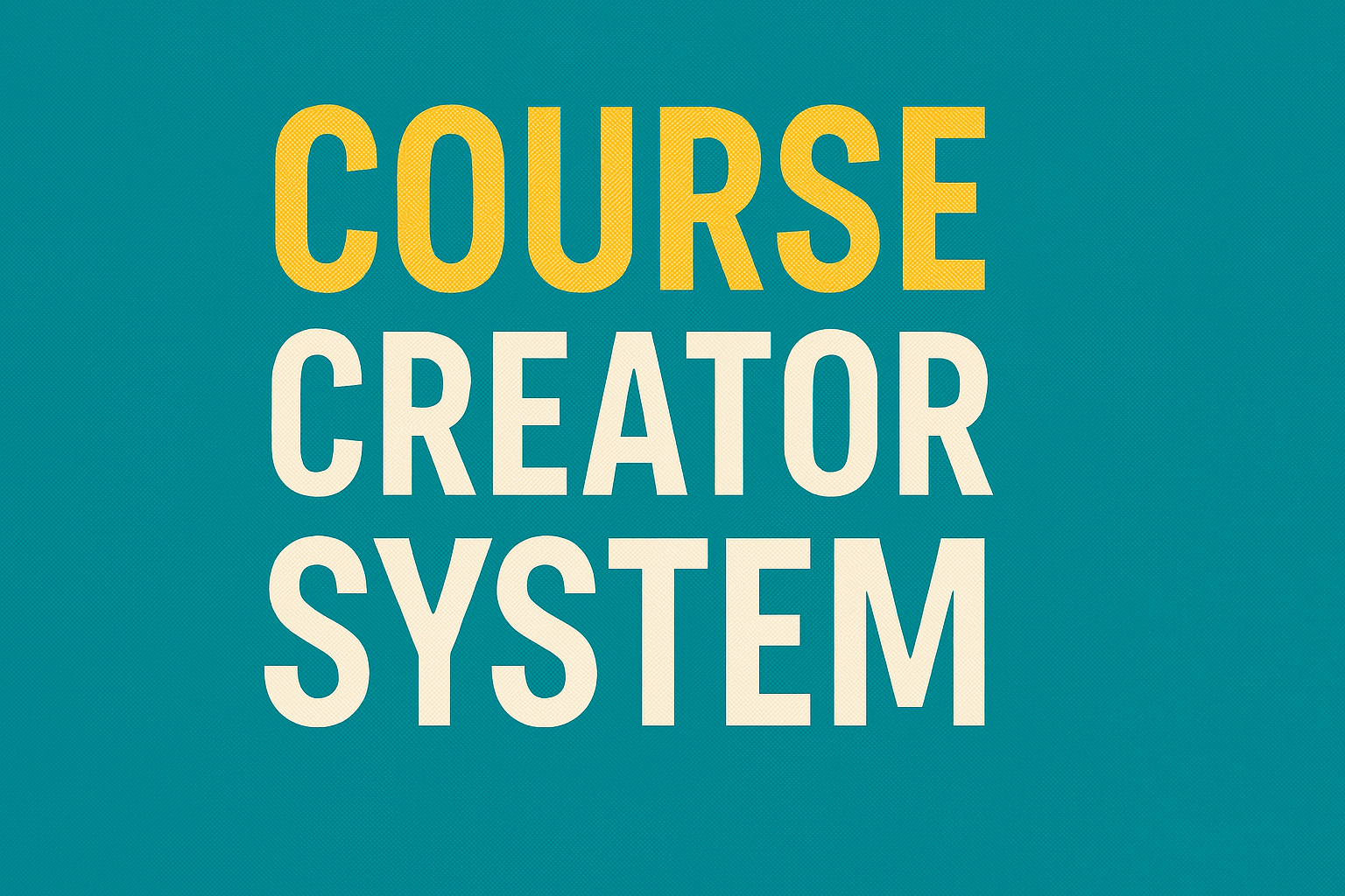 course creator system