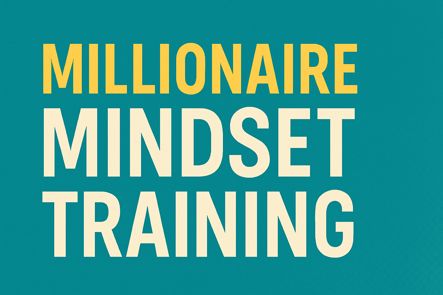 millionaire mindset banner
