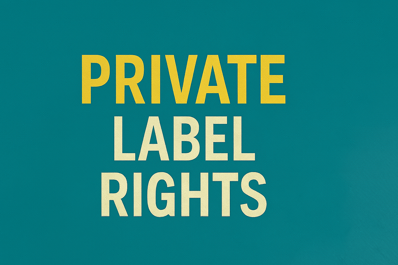 private label rights banner